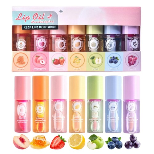 7pcs lip oil - 7pcs,